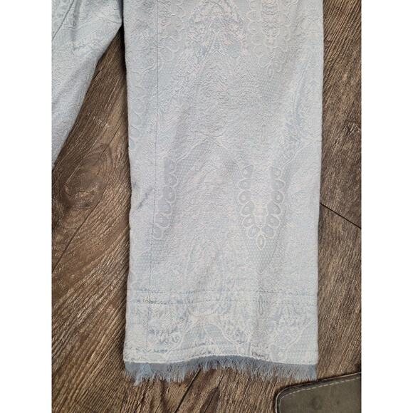 Margaret Frances Soft Light Blue Jacket Patterned Women's Size 10 - Picture 2 of 5